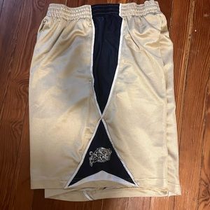 Gold Nike Naval Academy lacrosse shorts